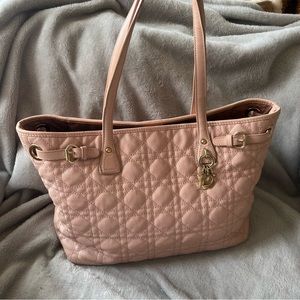 DIOR AUTHENTIC vintage pink cannage tote